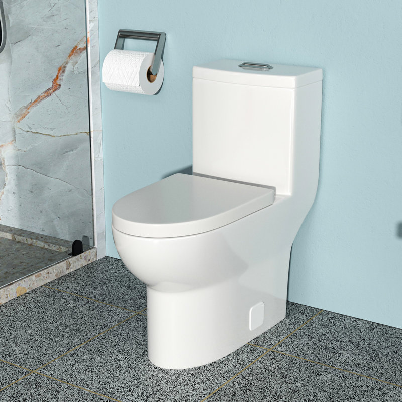 JuteJasper 6864252894FDAAC 1 GPF Round Comfort Height Chair Height Toilet