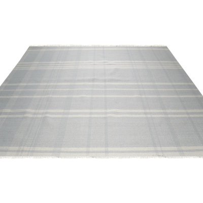 Tapis ivoire en laine noué à la main