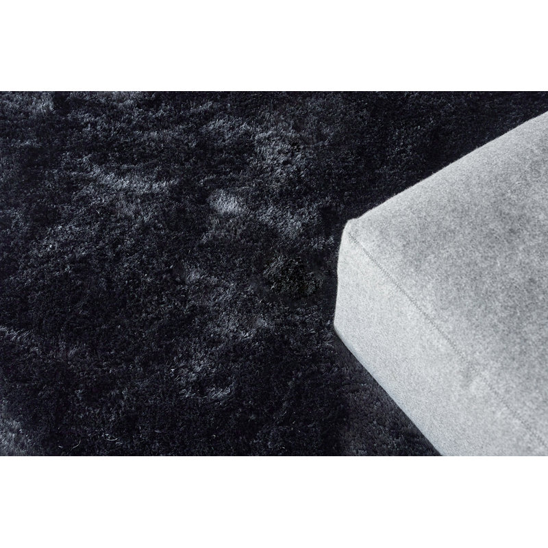 Sumo Shag Area Rug in Black, Rectangle 2' x 3'