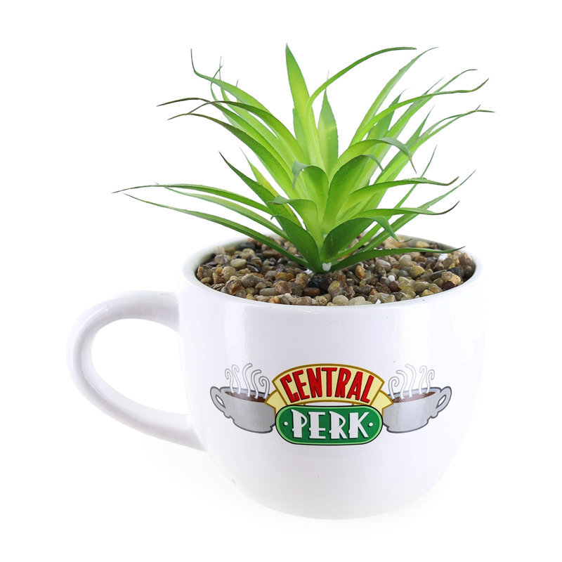 Grand pot de fleurs en céramique avec poignée Friends Central Perk