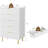 Natural 5 Drawer Dresser for Bedroom, Modern Wood Chest of Drawers with Gold Handles and Large Storage-2138769455