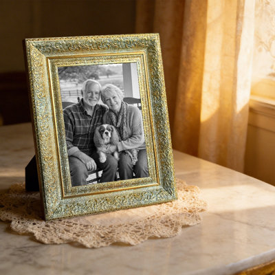 11" x 14" Antique Gold 1PC Gallery Inspired Picture Frame for Wall and Tabletop Display