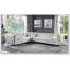 Canapé modulaire en tissu beige avec 4 coussins Atronia