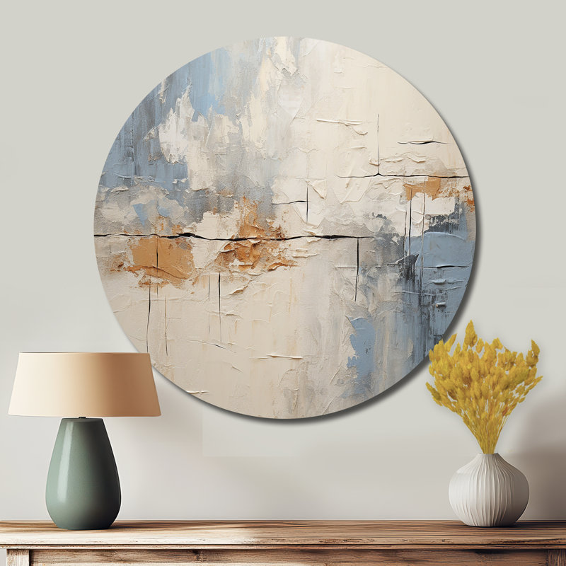 Claree - Paysages d'art rond en métal, H 16 po x l 16 po
