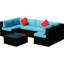 Pe Outdoor Lounge - Fabrication, coussins hydrofuges, arrangement réversible, sièges de jardin à coussins à dossier coulissant, coussins toutes saisons, coussins