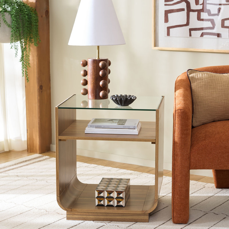 Table d'appoint Acres, Chêne foncé