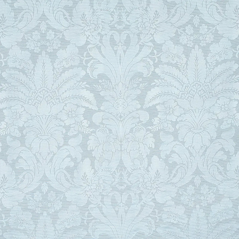 Colette Linen/Silk Damask Fabric, Chambray