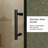 60-In W X 72-In H Adjustable Sliding Shower Door, 1/5 Inch Thick Tempered Glass With Stainless Steel Handle