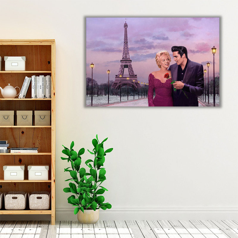 «Paris Sunset», reproduction d'art sur toile, H 32 po x l 48 po