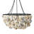 Metal and Draped Oyster Shell Chandelier