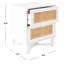 Table de chevet contemporaine l 18 po avec armoire en rotin et base croisée Boatwright-284071421