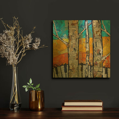 'Wild White 2' By St. Hilaire Elizabeth Gold Metal Wall Art, 12" x 12"