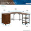 Bureau en L à deux tons avec rangement Techni Mobile