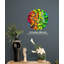 Horloge murale silencieuse en verre trempé coloré-249473050