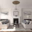 Médaillon de plafond Endurathane Classic, DO 44 1/2 po x P 4 po x P 4 po (convient aux auvents jusqu'à 8 1/4 po), pot peint à la main de finition crème-28579963