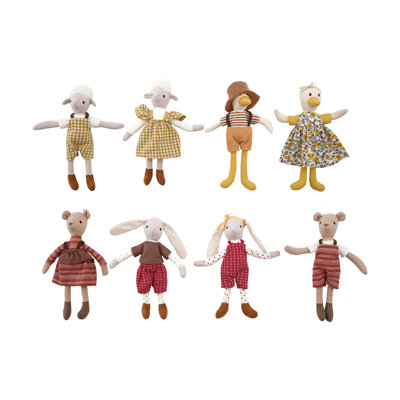 8 pièces de poupées en coton