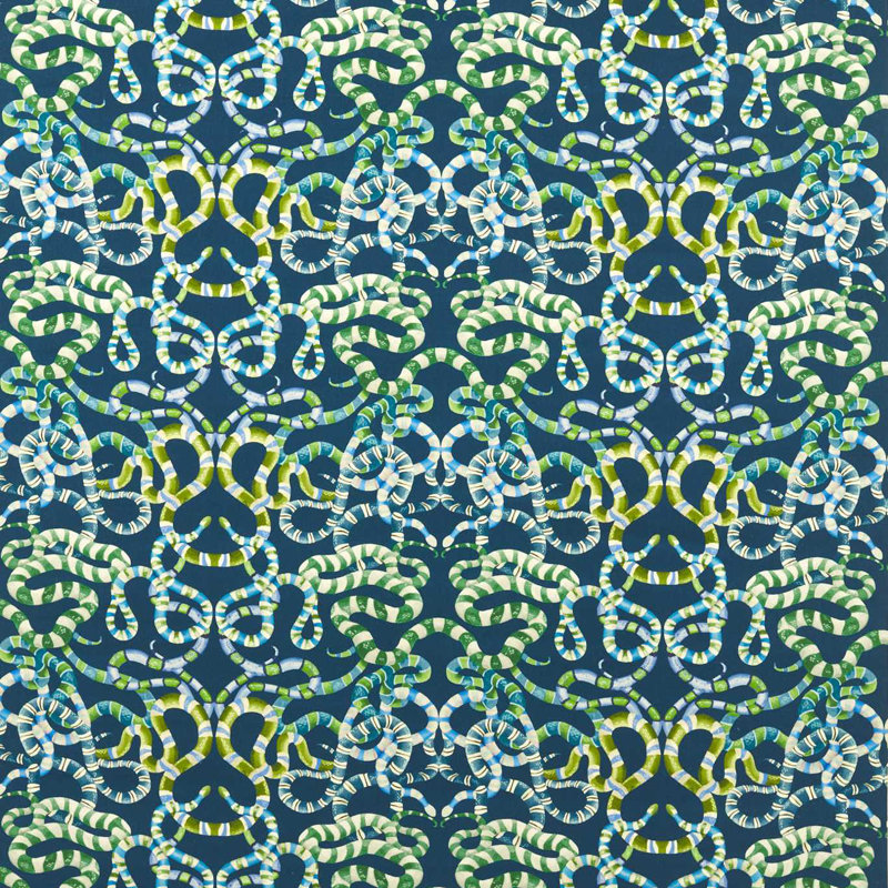 Serpenti Velvet Fabric, Green