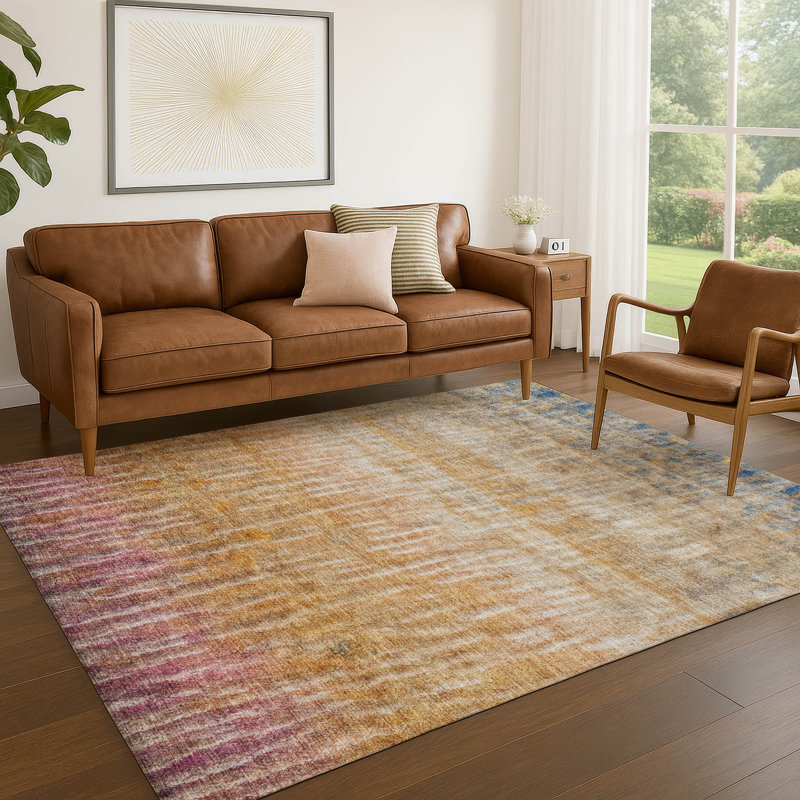 Tapis d'intérieur / extérieur lavable à la machine Matteson ACN2317, Rectangle 9 pi x 12 pi