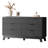 57" Wide 7-Drawer Fluted Dresser, Extra Wide Wave Design Storage Cabinet, Low Profile Chest of Drawers for Bedroom, TV Stand for Living Room-1742730634
