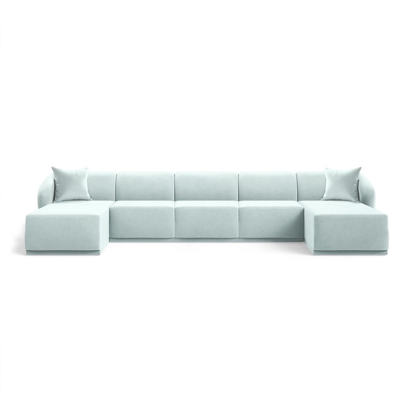 5 Seater Velvet Sofa & Chaise