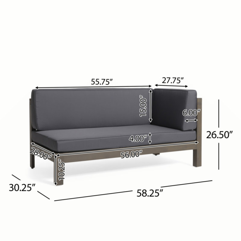Banc d'extérieur en bois d'acacia Jeramey