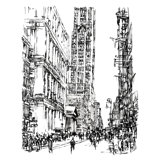 Downtown' Framed Print on Canvas