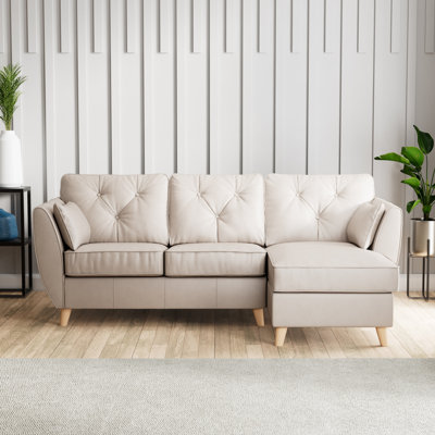 Hoxton 3 Seater Leather Maxi Sofa Chaise