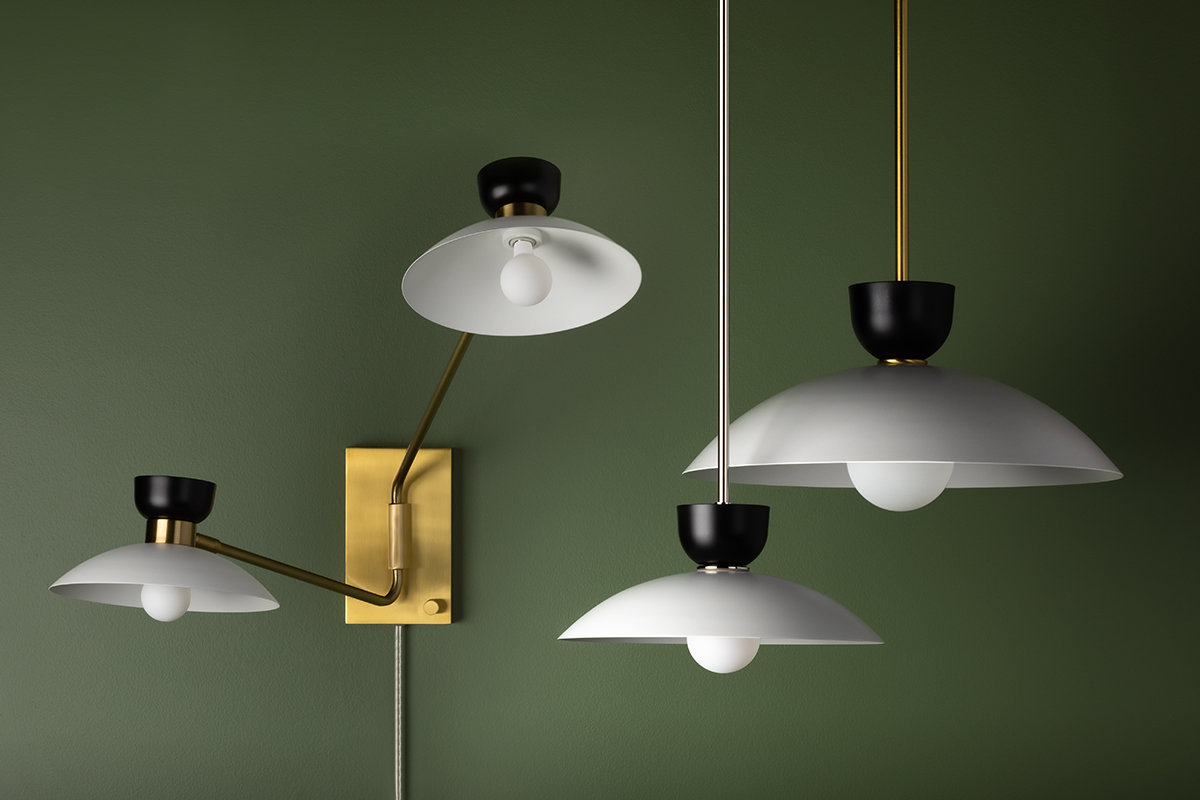 Viera Single Light Metal Pendant, 10" H x 19.75" W x 19.75" D, Polished Nickel