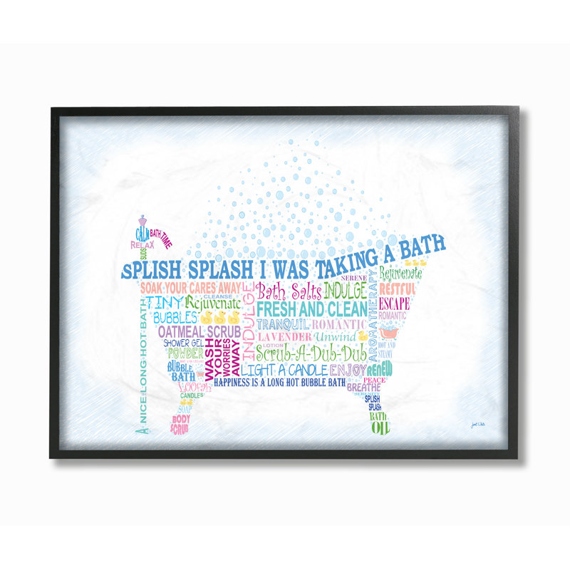 Impression d’art textuel par Janet White, Giclée encadrée noir minuit, H 16 po x l 20 po x 1,5 po