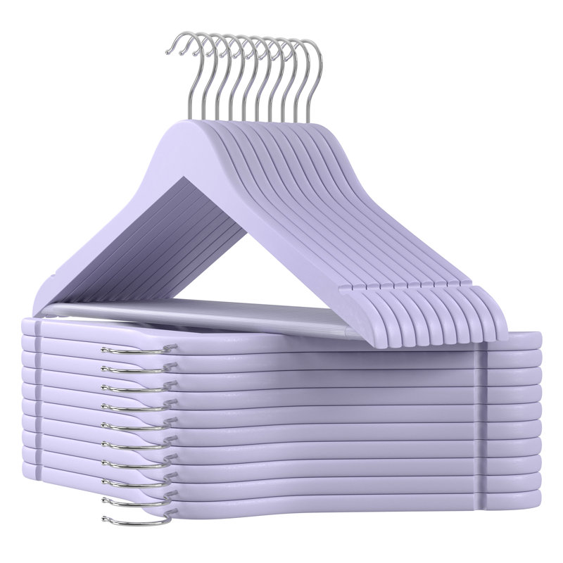 Griet Solid Wood Standard Hanger, Violet, 10