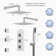 12" High-Pressure Rainfall Complete Shower System with Rough-in Valve