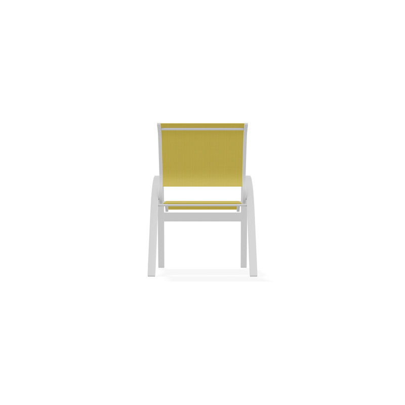 Aruba II Outdoor Dining Chair, Yellow, White