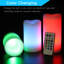 Bougies DEL sans flamme avec télécommande Scintillement réel et couleur ivoire véritable Bougies à piles avec télécommande et minuterie - 12 couleurs préréglées