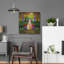  «Homestead With Golden Sunset» par Koday, art mural en métal, 24 po x 24 po-1245221312