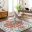Traditional Rug, Bordered Floral Stain Resistant Easy to Clean Rug For Living Room, Dining Room, Bedroom-2022006237
