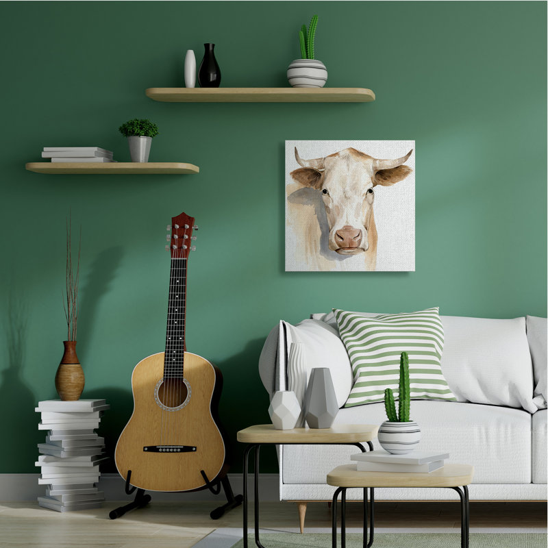 «Sulking Cow» par Grace Popp - impression sur toile, Toile tendue, H 30 po x l 30 po x 1,5 po