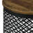 Natural And Black Drum Base Accent Table