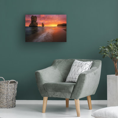 Wrapped Canvas Wall Art - Lincoln Harrison 'twelve apostles 2' Wall Art for Living Room, Bedroom, or Office Décor  - 22x32