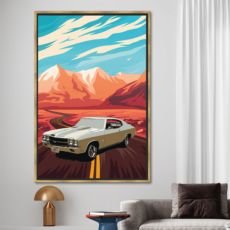1 Piece Wall Art on Canvas, 35 cm H x 25 cm W, Framed Print without Mat, Gold
