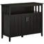 Buffet, armoire de cuisine, armoire à café avec 2 portes et tablettes réglables pour le vestibule, noir-2058975530