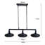 Sudlersville 3 - Light Black Kitchen Island Pendant