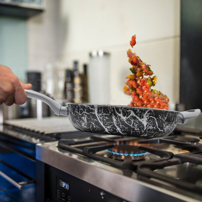 Plat à sauter en marbre italien avec couvercle 28 cm ARIMI