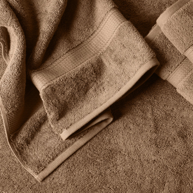 Serviette de bain de luxe en coton égyptien Donald, Café au lait