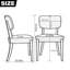Chaise de salle à manger rembourrée en bois massif Putnam Putnam-933736131-933736134
