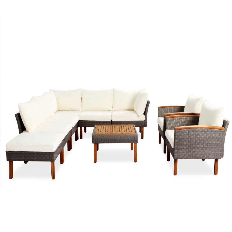 GO 9-Piece Patio Rattan Furniture Set