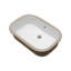 Lavabo de salle de bain encastré en céramique 22 po x 15,25 po avec trop-plein