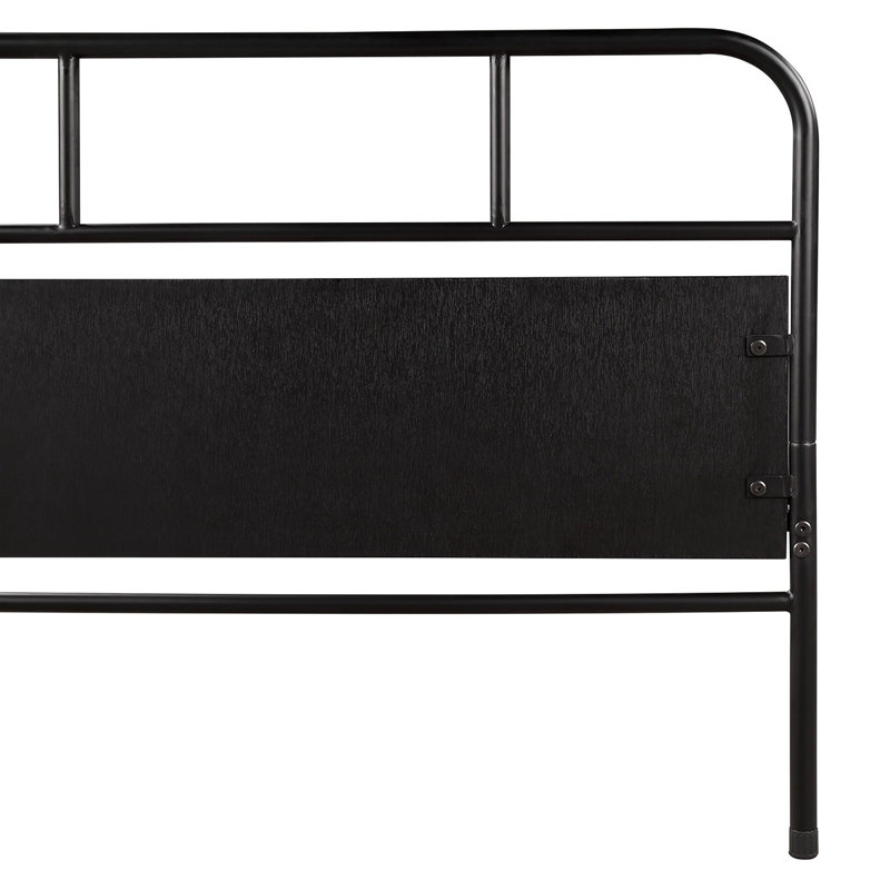 Metal Daybed Platform Bed Frame With Trundle Built-In Casters