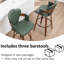 Tabouret de bar pivotant à 360 ° Hocking avec structure en bois-1640811717-1640811723