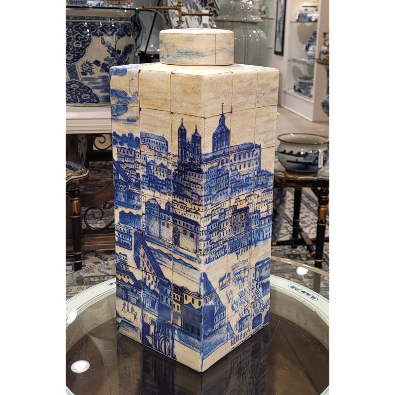 Azure Village Handmade Porcelain Jar