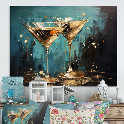 Cocktails Martini Euphoria II - Cocktails Metal Wall Art